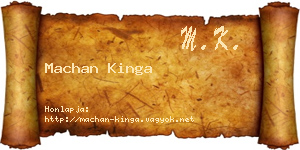 Machan Kinga névjegykártya